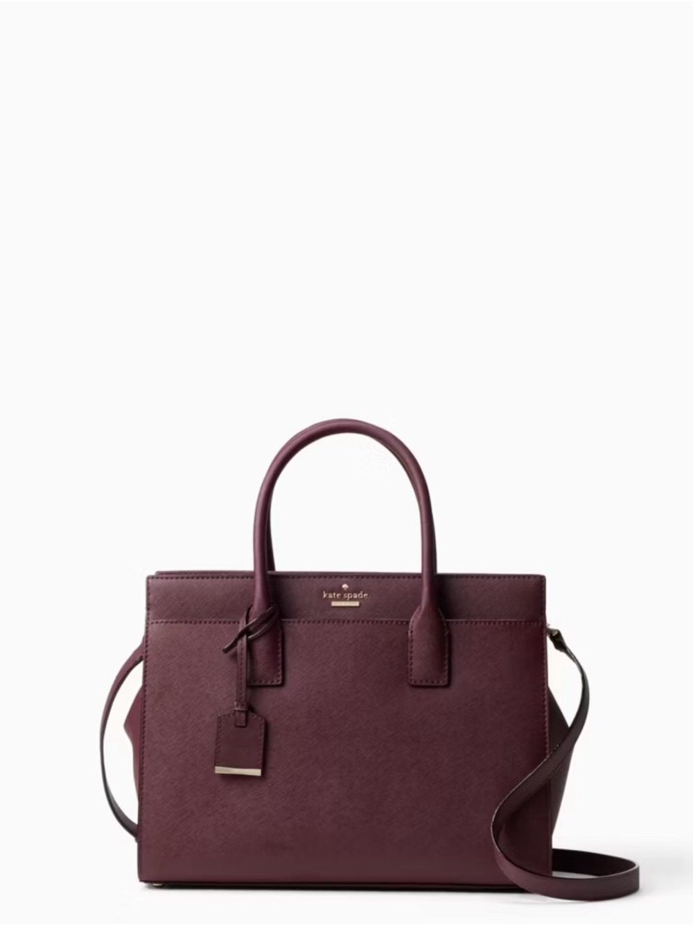 Kate Spade Candace Leather Cameron Street Satchel - Mahogany